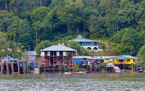 Residents of Kampung Palau Salak live peacefully by the Batang Salak river, Malaysia.