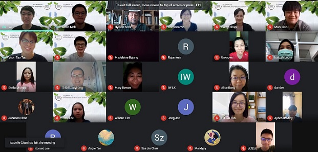 Screenshot photo of the attendees at the end of the online celebration.