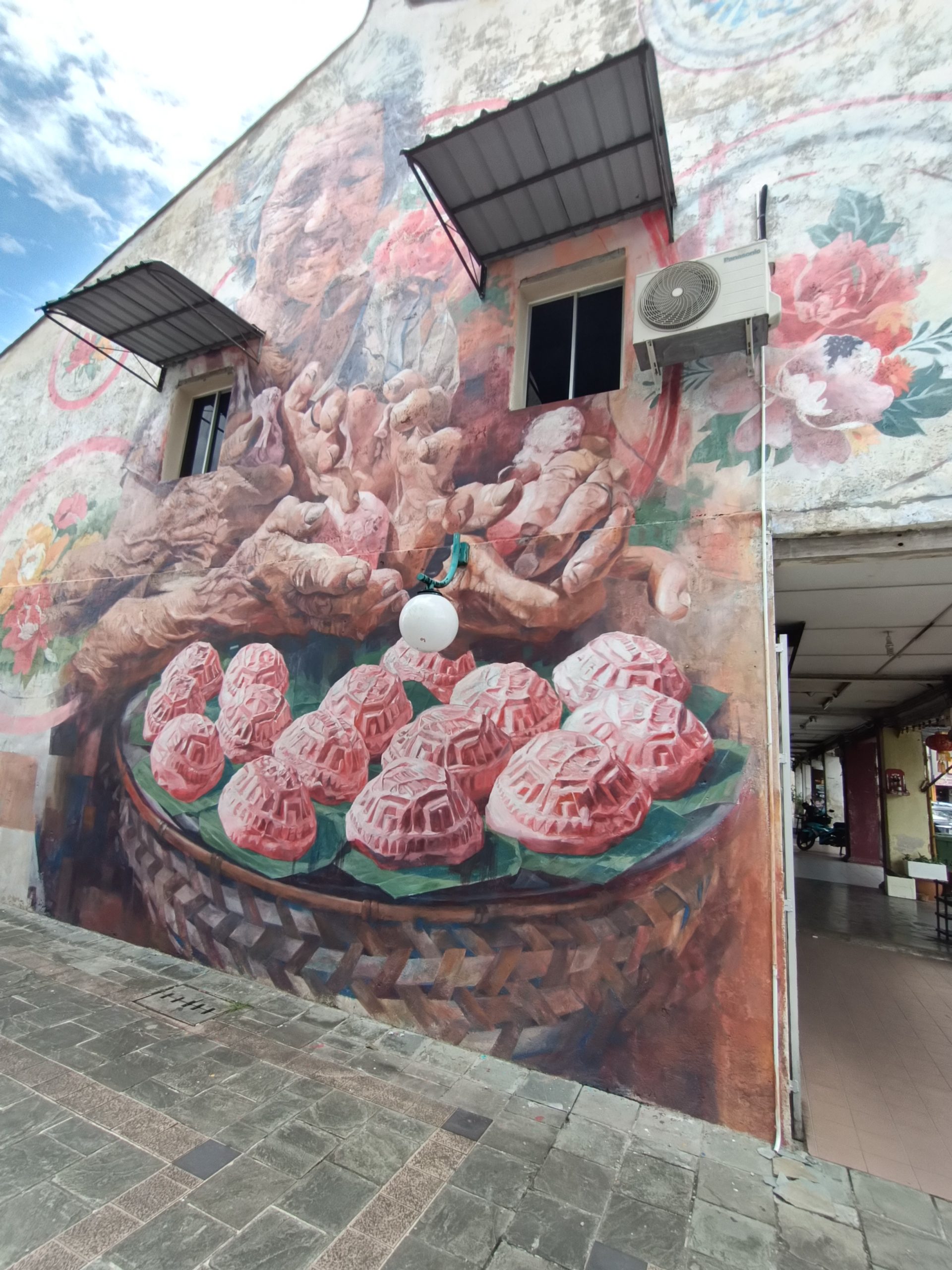 The mural of local ang ku kueh