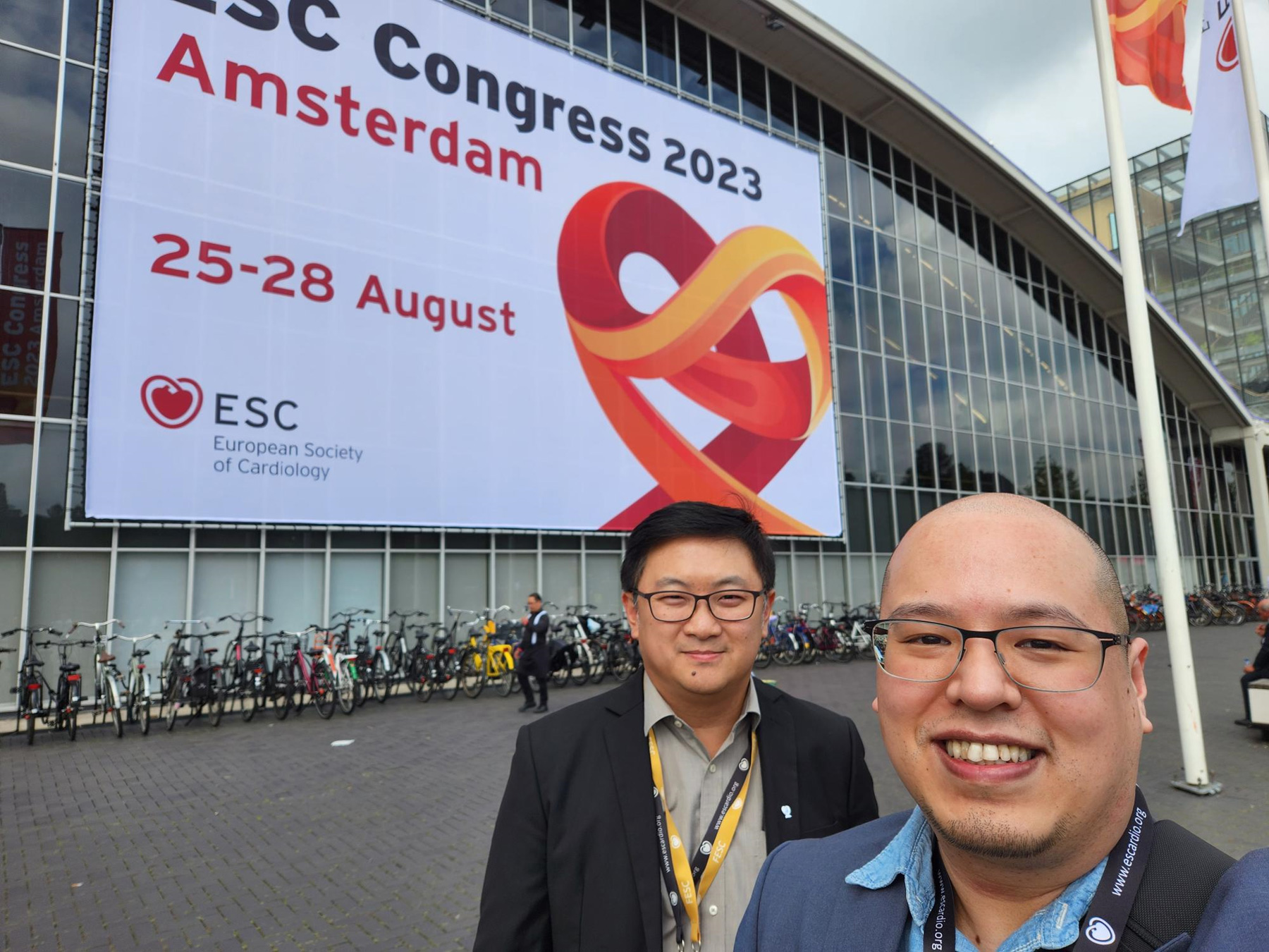 (From left) Professor Patrick Then and Dr Brian Loh at the European Society of Cardiology Congress 2023.