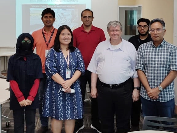 A group photo with Professor William D Rieken (front row, second right) after his guest lecture on rotating detonation engines.