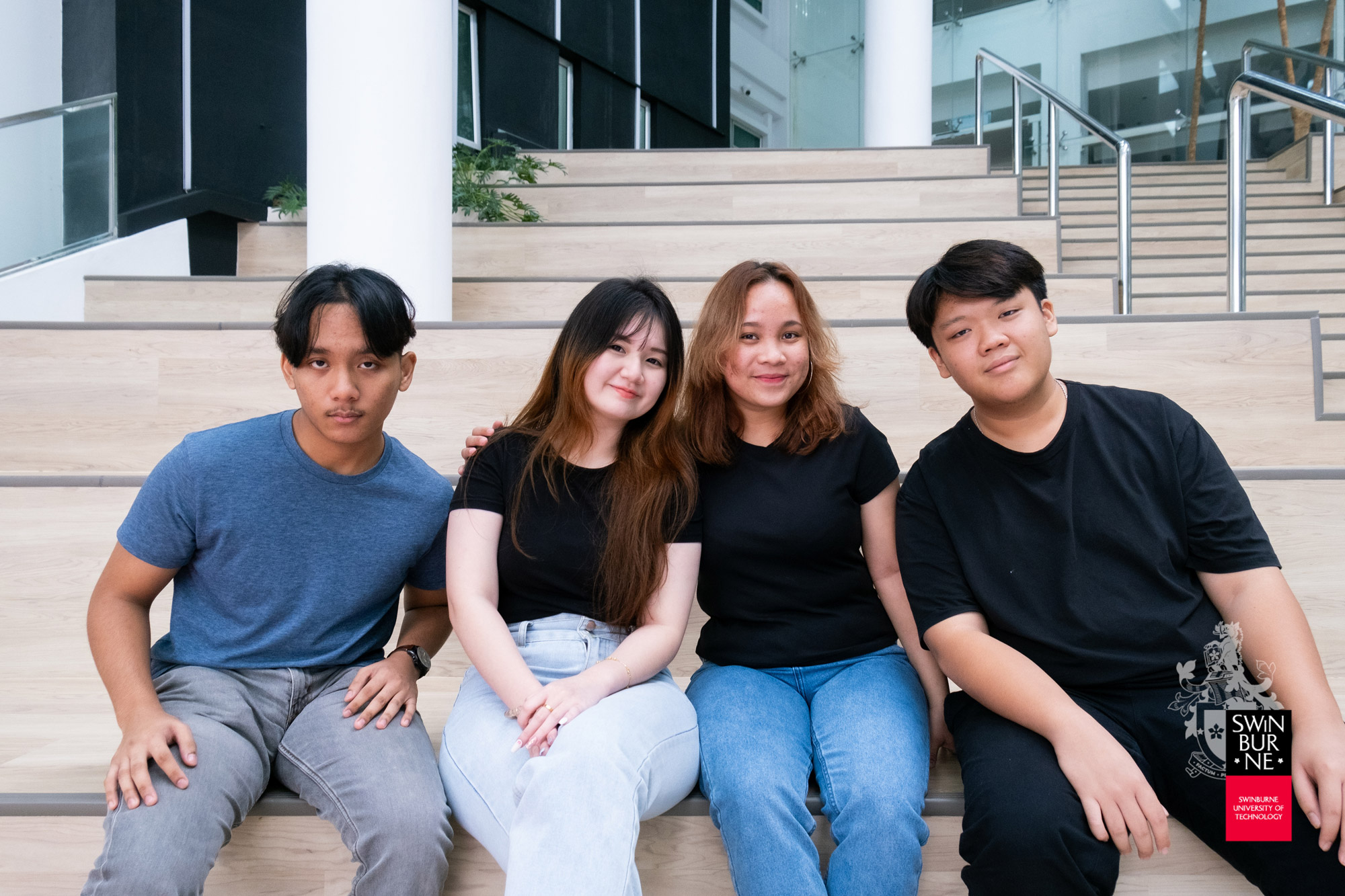 (From left) Muhammad Fawwaz Fakhri, Phoebe Lo Zhi Xuan, Gneshya Duwie anak Maurice and Jap Kai Huai. 