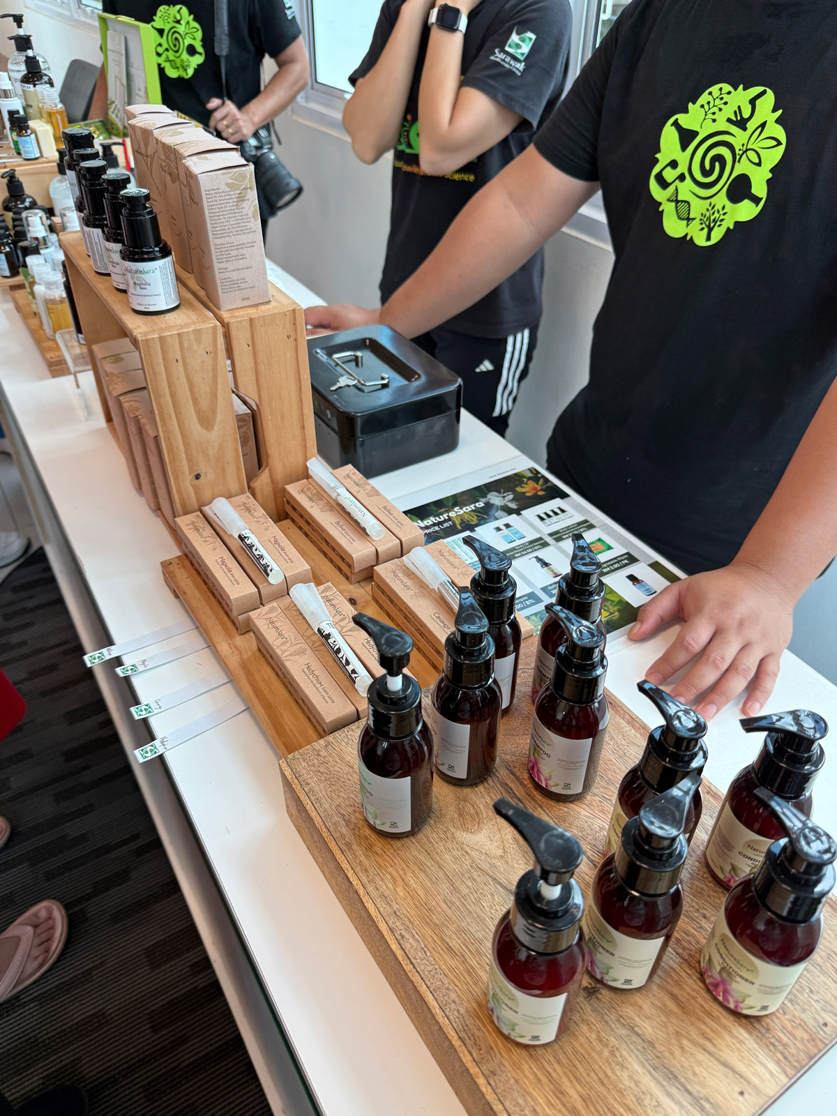The students explore SBC’s commercial product line made from indigenous plants and traditional knowledge – a tangible outcome of science-meets-culture innovation.