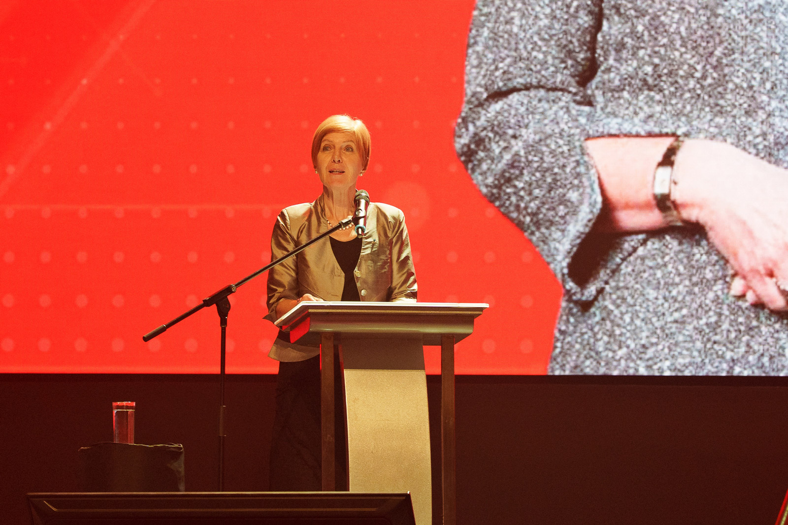 Professor Pascale Quester delivers her speech. 