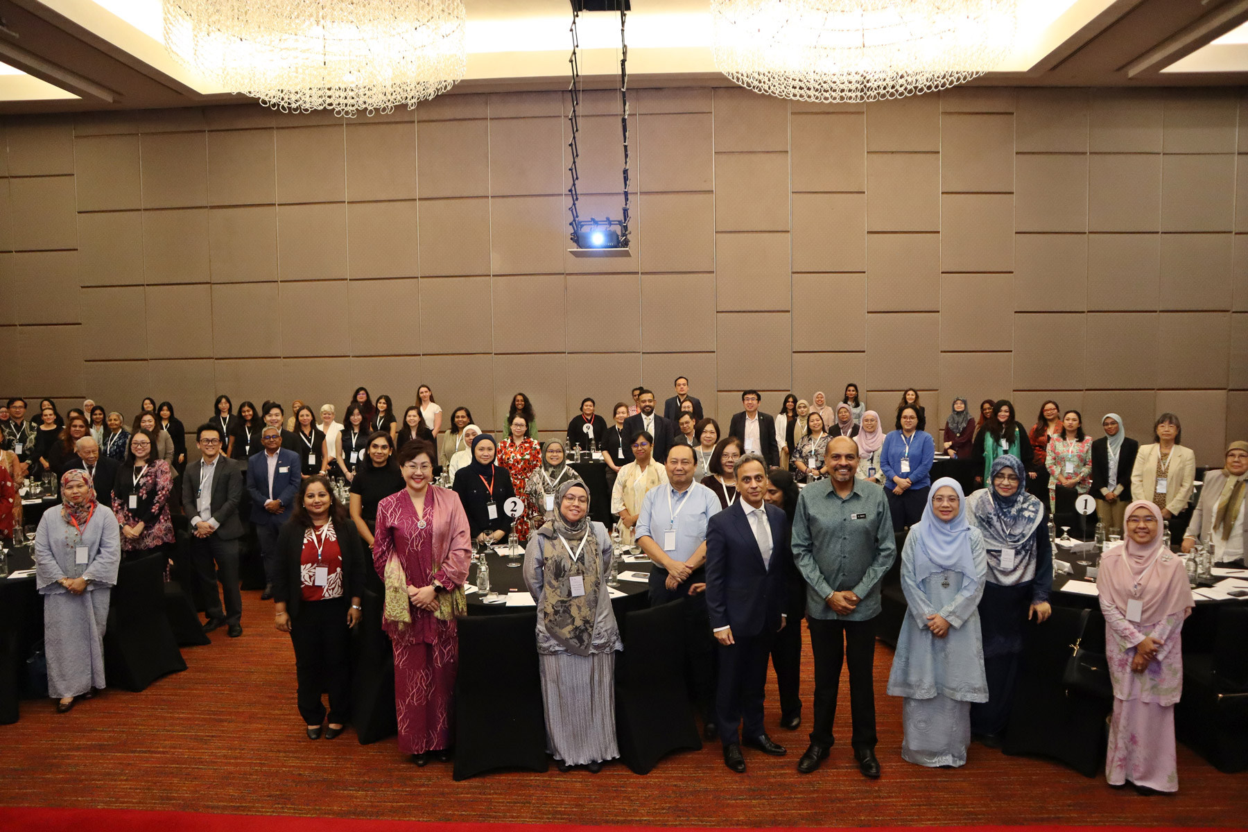 <em>A group photo taken at the Women &amp; Girls in Science 2026 Dinner Forum.</em>