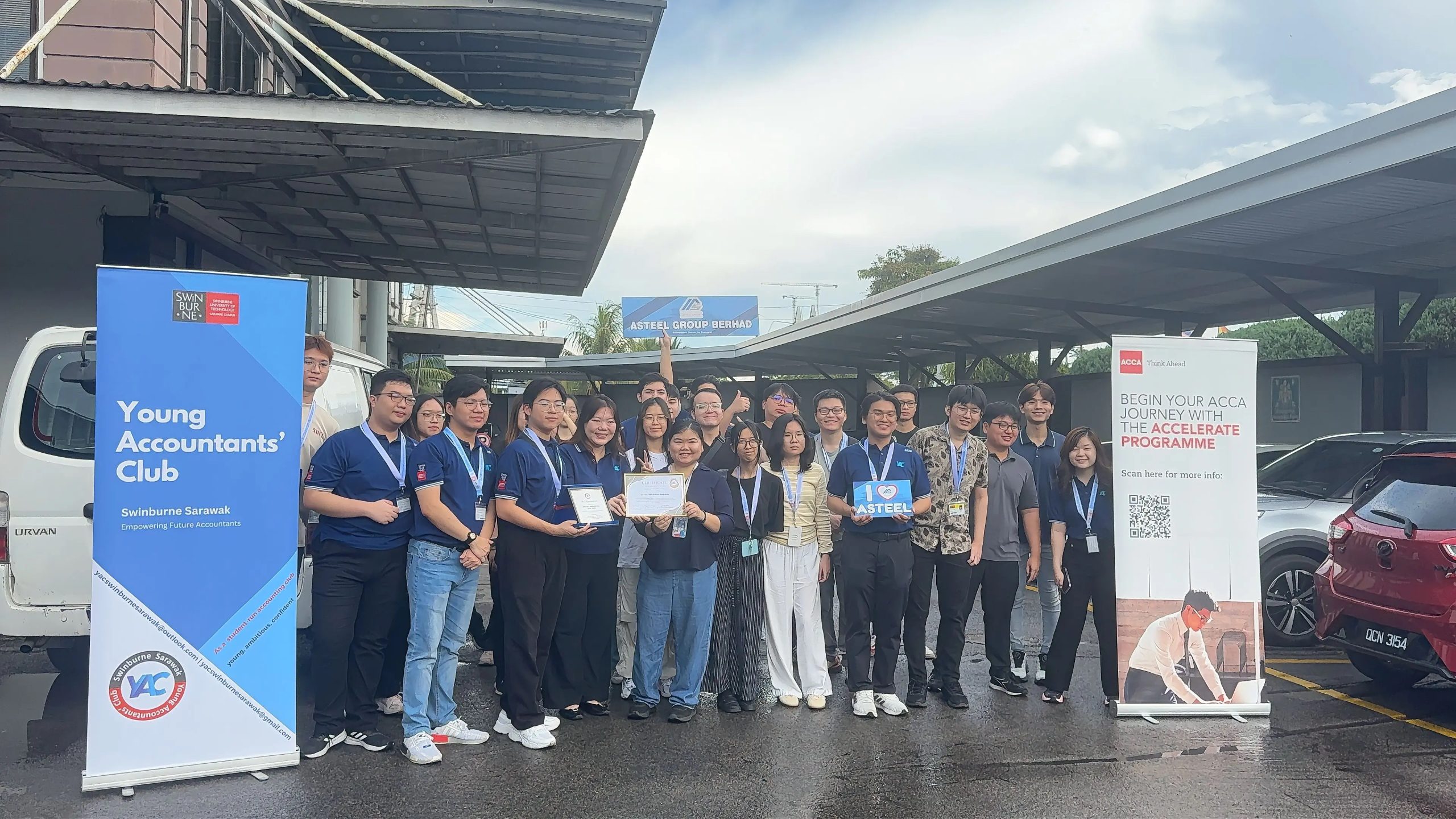 Swinburne’s Young Accountant’s Club visit Kuching Port and ASTEEL Sarawak
