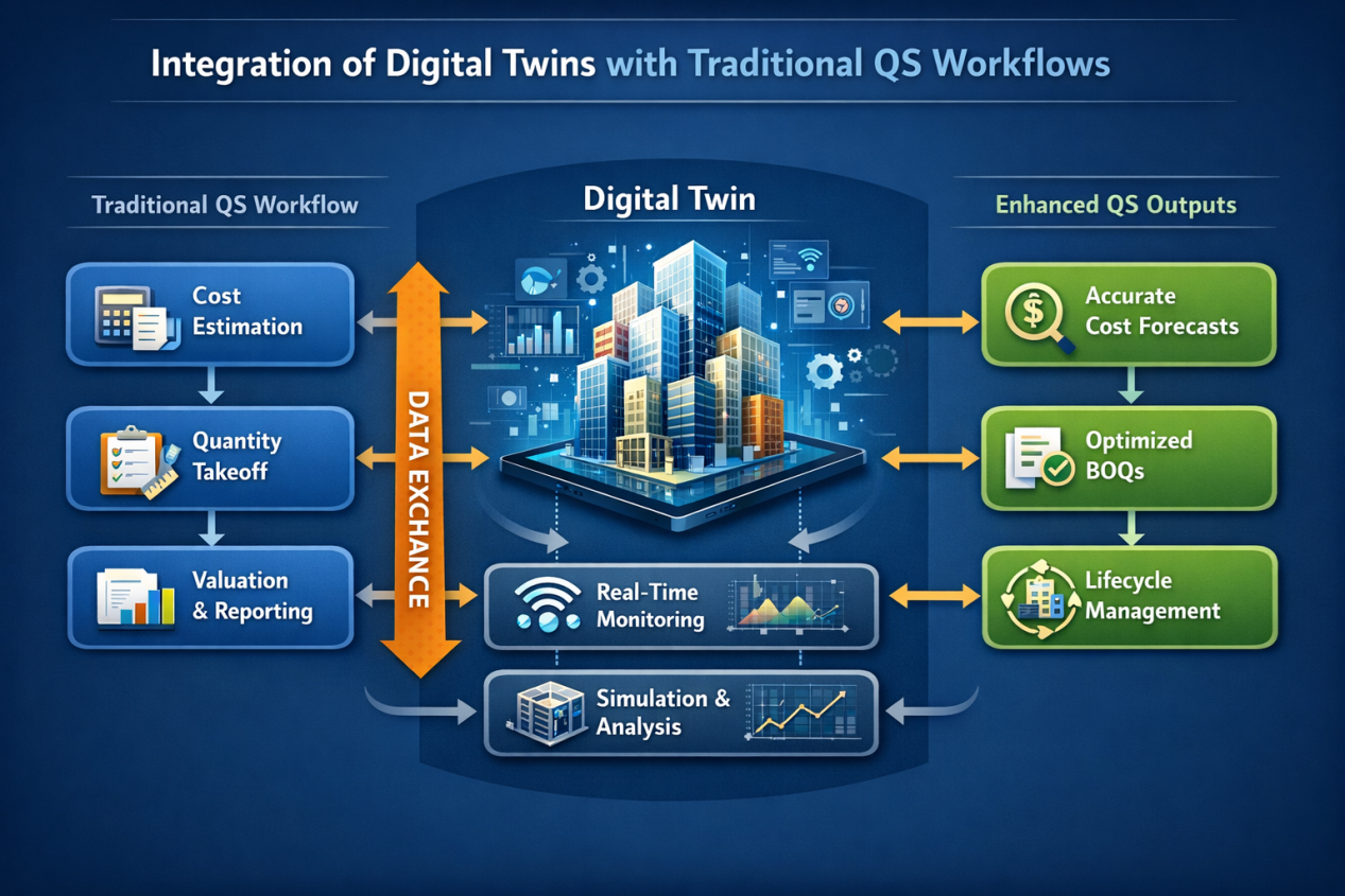 Integration of Digital Twins with Traditional QS Workflows