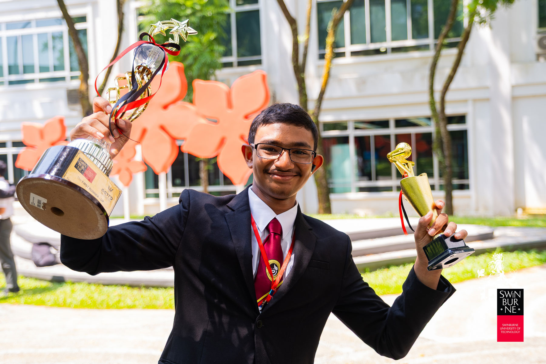 Inesh Dhayal of SMK Batu Lintang is named First Runner-Up of SEPSC 2026, also winning awards for Best Speaker (Prepared Speech), Best Speaker (Impromptu Speech), and Best Speaker (Kuching Division).